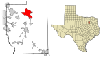 Kaufman County Texas Incorporated Areas Terrell highlighted